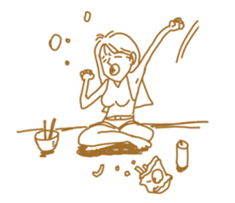 Cute lady2 sticker #14591727