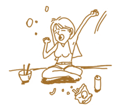 Cute lady2 sticker #14591727