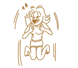 Cute lady2 sticker #14591729