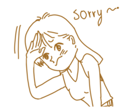 Cute lady2 sticker #14591731