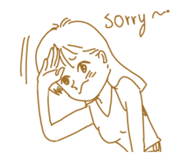 Cute lady2 sticker #14591731