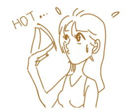 Cute lady2 sticker #14591732