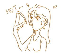 Cute lady2 sticker #14591732