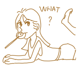 Cute lady2 sticker #14591733