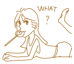 Cute lady2 sticker #14591733