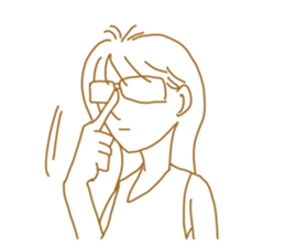 Cute lady2 sticker #14591735