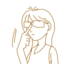 Cute lady2 sticker #14591735