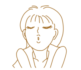 Cute lady2 sticker #14591738