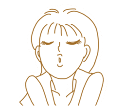 Cute lady2 sticker #14591738