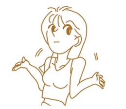 Cute lady2 sticker #14591739