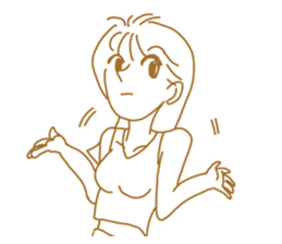 Cute lady2 sticker #14591739