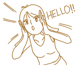 Cute lady2 sticker #14591740