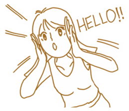 Cute lady2 sticker #14591740