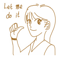 Cute lady2 sticker #14591741