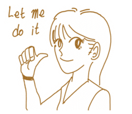 Cute lady2 sticker #14591741