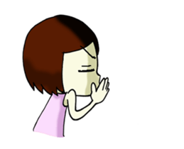 A moving girl in love sticker #14591895