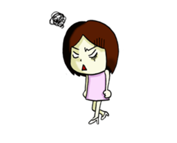 A moving girl in love sticker #14591897