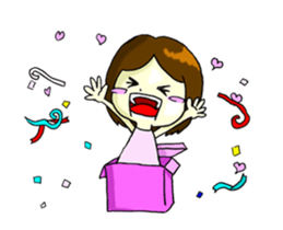 A moving girl in love sticker #14591900