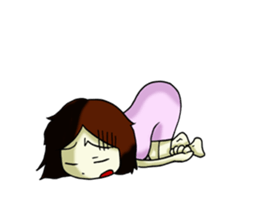 A moving girl in love sticker #14591908