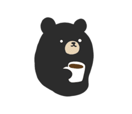 Kurokumasan - Black Bear - sticker #14591982