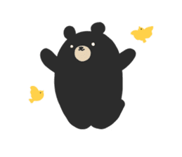 Kurokumasan - Black Bear - sticker #14591986