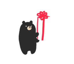 Kurokumasan - Black Bear - sticker #14591987
