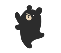 Kurokumasan - Black Bear - sticker #14591995