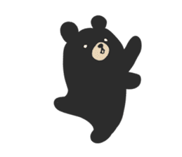 Kurokumasan - Black Bear - sticker #14591996