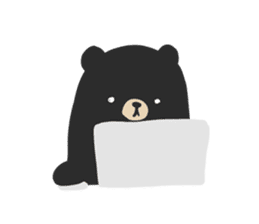 Kurokumasan - Black Bear - sticker #14591997