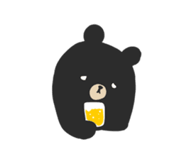 Kurokumasan - Black Bear - sticker #14592001