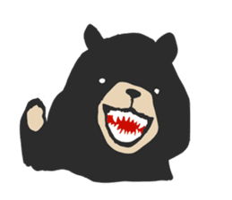 Kurokumasan - Black Bear - sticker #14592004