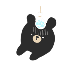 Kurokumasan - Black Bear - sticker #14592005