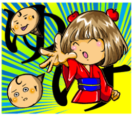 Lucky Japanese ghosts (Zashikiwarasi) sticker #14592006