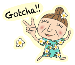 Happy Hawaiian Grandma Natsu - English sticker #14592409