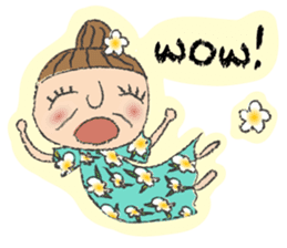 Happy Hawaiian Grandma Natsu - English sticker #14592418