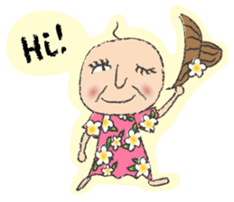 Happy Hawaiian Grandma Natsu - English sticker #14592421