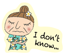 Happy Hawaiian Grandma Natsu - English sticker #14592426