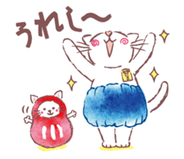 Tamanyan JapanCat of the Mount Fuji hat sticker #14594190