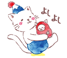 Tamanyan JapanCat of the Mount Fuji hat sticker #14594193