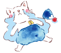 Tamanyan JapanCat of the Mount Fuji hat sticker #14594196