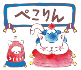 Tamanyan JapanCat of the Mount Fuji hat sticker #14594198