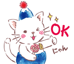 Tamanyan JapanCat of the Mount Fuji hat sticker #14594205