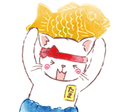 Tamanyan JapanCat of the Mount Fuji hat sticker #14594206
