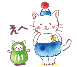 Tamanyan JapanCat of the Mount Fuji hat sticker #14594209