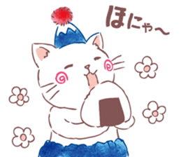 Tamanyan JapanCat of the Mount Fuji hat sticker #14594216