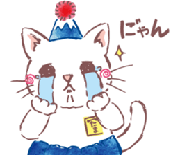 Tamanyan JapanCat of the Mount Fuji hat sticker #14594219