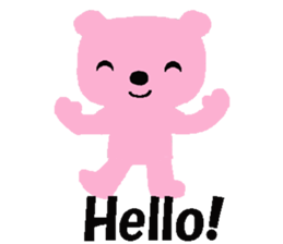 Ordinary pink bear sticker #14594983