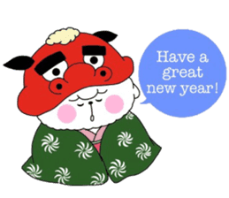 Bichon Frise "Happy new year" sticker #14596055