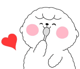 Bichon Frise "Happy new year" sticker #14596059