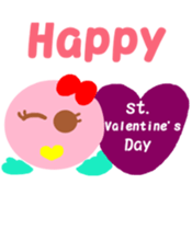 Pink cute bird's spring edition sticker #14596104